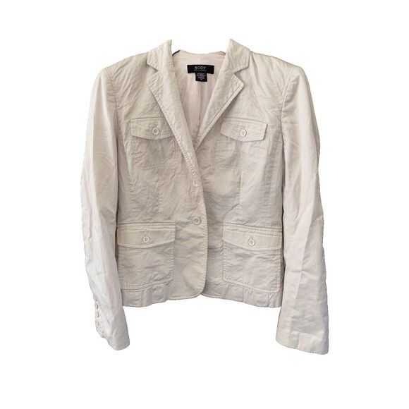 Body by Victoria Victorias Secret Khaki Button Long Sleeve Blazer Jacket 10 - Picture 2 of 8